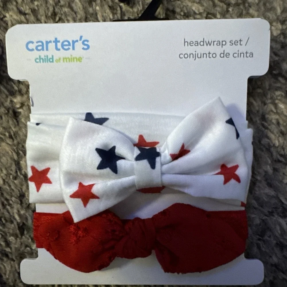 Lot Of 2 Packs Carters Baby Girl Headbands) Total 4 New